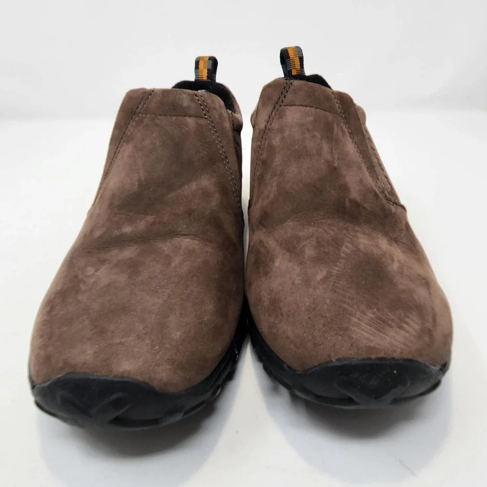 Merrell Kids Jungle Moc Slip on Shoes Size 5 Brown Nubuck Leather Comfort Shoes